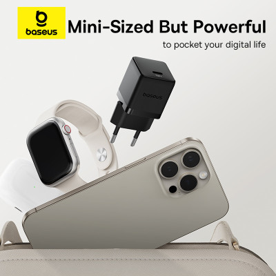 Мережевий зарядний пристрій Baseus Palm Fast Charger 1C 30W EU Cluster Black