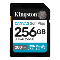 Карта пам'яті SDXC (UHS-1 U3) Kingston Canvas Go! Plus 256Gb class 10 A2 V30 (R200MB/s, W160MB/s)