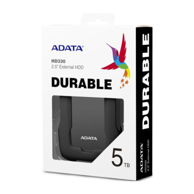 Зовнішній жорсткий диск PHD External 2.5'' ADATA USB 3.1 DashDrive Durable HD330 5TB Black Зовнішній жорсткий диск PHD External 2.5'' ADATA USB 3.1 DashDrive Durable HD330 5TB Black
