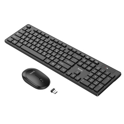 Клавіатура+миша HOCO GM17 Wireless business keyboard and mouse set(Russian Version) Black Клавіатура+миша HOCO GM17 Wireless business keyboard and mouse set(Russian Version) Black