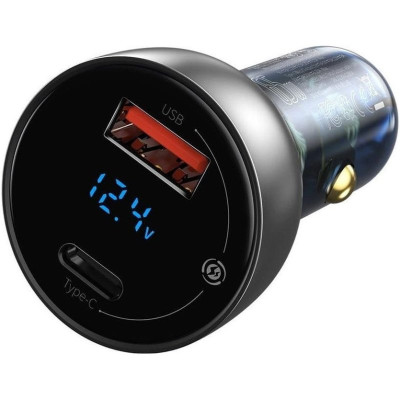 Автомобільний зарядний пристрій Baseus Particular Digital Display QC+PPS Dual Quick Charger Car Charger 65W Shallow tarnish Автомобільний зарядний пристрій Baseus Particular Digital Display QC+PPS Dual Quick Charger Car Charger 65W Shallow tarnish