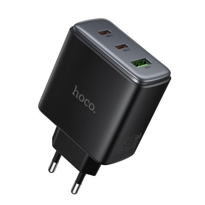 Мережевий зарядний пристрій HOCO C160A Upgrade PD65W(2C1A) charger Black Мережевий зарядний пристрій HOCO C160A Upgrade PD65W(2C1A) charger Black