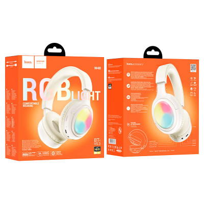 Бездротові накладні навушники HOCO W48 Focus BT headphones Milky white