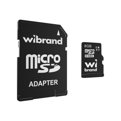 Карта пам'яті microSDHC (UHS-1) Wibrand 8Gb class 10 (adapter SD) Карта пам'яті microSDHC (UHS-1) Wibrand 8Gb class 10 (adapter SD)