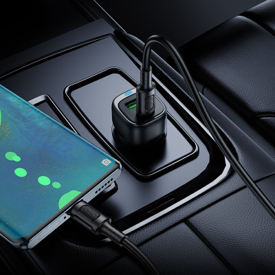 Автомобільний зарядний пристрій BOROFONE BZ34B Cloud PD38W(1C1A) car charger set(C to C) Black Автомобільний зарядний пристрій BOROFONE BZ34B Cloud PD38W(1C1A) car charger set(C to C) Black