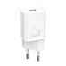 Мережевий зарядний пристрій з кабелем Baseus Super Si Quick Charger 1C 25W EU Sets White（ Mini White Cable Type-C to Type-C 3A 1m White）
