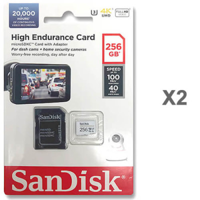 Карта пам'яті microSDXC (UHS-1 U3) SanDisk High Endurance 256Gb class 10 V30 (100Mb/s) (adapterSD)