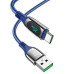 Кабель HOCO S51 USB to Type-C 5A, 1,2m, nylon, zinc+TPE connectors, Blue