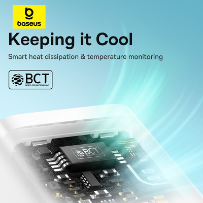 Мережевий зарядний пристрій з кабелем Baseus GaN5 Fast Charger(mini) 1C 30W EU Moon White(With: Fast Charging Data Cable Type-C)