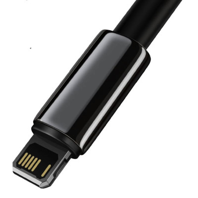 Кабель Baseus Tungsten Gold Fast Charging Data Cable USB to iP 2.4A 2m Black Кабель Baseus Tungsten Gold Fast Charging Data Cable USB to iP 2.4A 2m Black