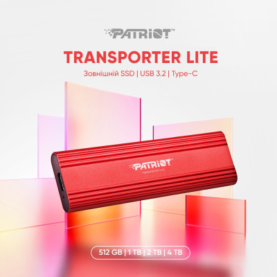 Портативний SSD Patriot Transporter Lite 512GB Type-C Портативний SSD Patriot Transporter Lite 512GB Type-C
