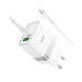 Мережевий зарядний пристрій HOCO N21 Extension speed PD30W+QC3.0 charger set(C to iP) White