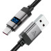 Кабель ACEFAST C15-04 USB-A to USB-C zinc alloy digital display braided charging data cable Black Кабель ACEFAST C15-04 USB-A to USB-C zinc alloy digital display braided charging data cable Black