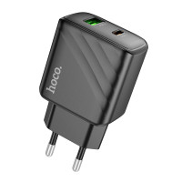 Мережевий зарядний пристрій HOCO CS23A Sunlight dual port PD30W+QC3.0 charger Black Мережевий зарядний пристрій HOCO CS23A Sunlight dual port PD30W+QC3.0 charger Black
