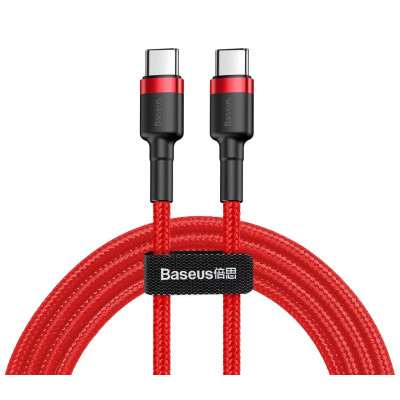Кабель Baseus Cafule USB Cable Type-C-Type-C 3A 1m Red Кабель Baseus Cafule USB Cable Type-C-Type-C 3A 1m Red