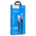 Кабель HOCO U119 USB to iP 2.4A, 1.2m, nylon, aluminum connectors, Black Кабель HOCO U119 USB to iP 2.4A, 1.2m, nylon, aluminum connectors, Black