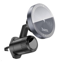 Автотримач для телефона з БЗП HOCO HW6 Vision metal magnetic wireless fast charging car holder(air outlet) Black Автотримач для телефона з БЗП HOCO HW6 Vision metal magnetic wireless fast charging car holder(air outlet) Black