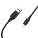 Кабель BOROFONE BX42 USB to iP 2.4A, 1m, silicone, TPE connectors, Black Кабель BOROFONE BX42 USB to iP 2.4A, 1m, silicone, TPE connectors, Black