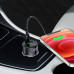 Автомобільний зарядний пристрій HOCO Z42 Light road dual port digital display PD20W+QC3.0 car charger Metal Gray Автомобільний зарядний пристрій HOCO Z42 Light road dual port digital display PD20W+QC3.0 car charger Metal Gray
