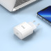 Мережевий зарядний пристрій HOCO C76A Pro Majestic single port PD30W charger White Мережевий зарядний пристрій HOCO C76A Pro Majestic single port PD30W charger White