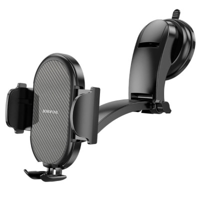 Автотримач для телефона BOROFONE BH73 Charm press type center console car holder Black Автотримач для телефона BOROFONE BH73 Charm press type center console car holder Black