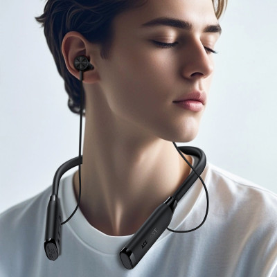 Бездротові спортивні навушники ACEFAST N7 neck hanging wireless earphones Black Бездротові спортивні навушники ACEFAST N7 neck hanging wireless earphones Black