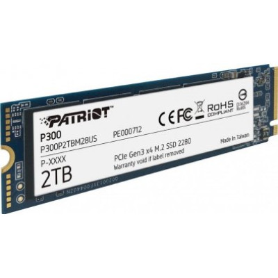 Накопичувач SSD M.2 Patriot P300 2TB NVMe 2280 PCIe 3.0x4 3D NAND TLC Накопичувач SSD M.2 Patriot P300 2TB NVMe 2280 PCIe 3.0x4 3D NAND TLC