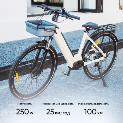Електровелосипед OKAI EB10 Beige 28', 250(500)W, 14.4Ah, 100km, 25km\h, NFC, App, 29kg
