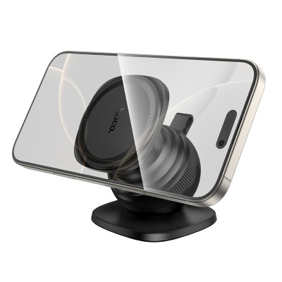 Автотримач для телефона HOCO H103 Daisy magnetic ring car holder(center console) Black Автотримач для телефона HOCO H103 Daisy magnetic ring car holder(center console) Black