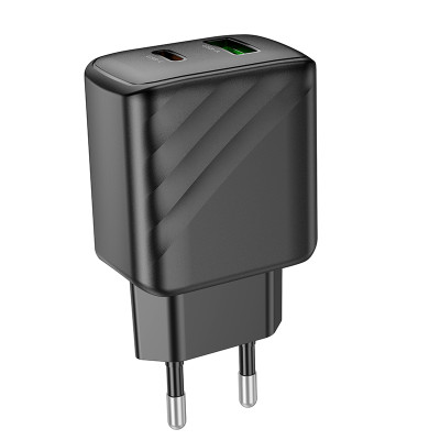 Мережевий зарядний пристрій HOCO CS23A Sunlight dual port PD30W+QC3.0 charger Black