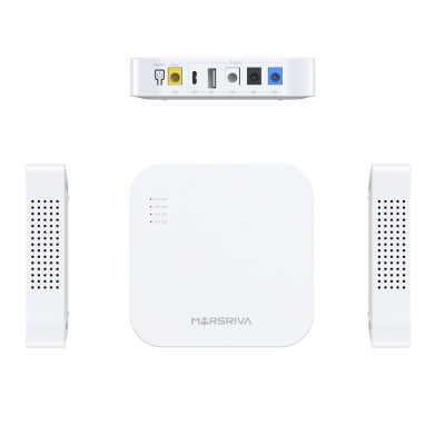 ДБЖ (Mini UPS) для роутера MARSRIVA KP4 10000mAh (18W; Output DC 12/9/5V; USB-A; USB-C) white