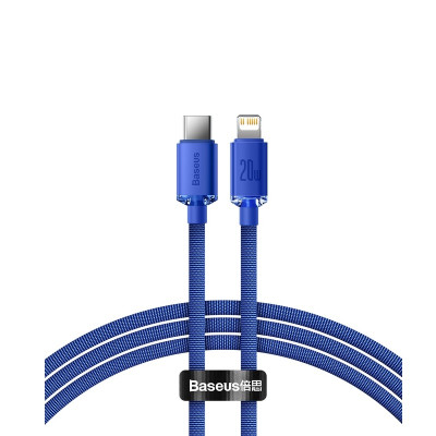 Кабель Baseus Crystal Shine Series Fast Charging Data Cable Type-C to iP 20W 1.2m Blue Кабель Baseus Crystal Shine Series Fast Charging Data Cable Type-C to iP 20W 1.2m Blue