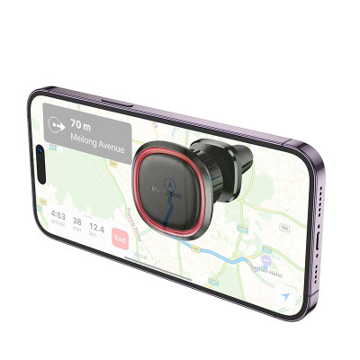 Автотримач для телефона BOROFONE BH124 Roman magnetic car holder (air outlet) Black and Red Автотримач для телефона BOROFONE BH124 Roman magnetic car holder (air outlet) Black and Red