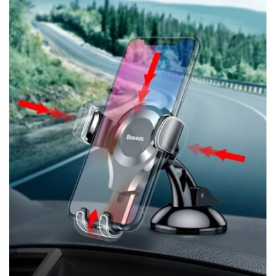 Автодержатель для телефона Baseus Osculum Type Gravity Car Mount Black