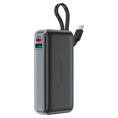 Зовнішній акумулятор ACEFAST M7 PD30W power bank with cable 10000mAh, Black Зовнішній акумулятор ACEFAST M7 PD30W power bank with cable 10000mAh, Black