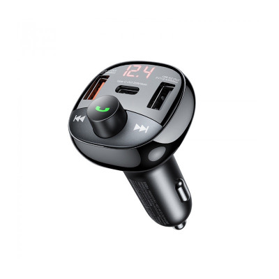 АЗП з FM-модулятором REMAX Lodi Series All-in-One 54.5W PD+QC 2A+1C Fast Car Charge RCC331 Black АЗП з FM-модулятором REMAX Lodi Series All-in-One 54.5W PD+QC 2A+1C Fast Car Charge RCC331 Black