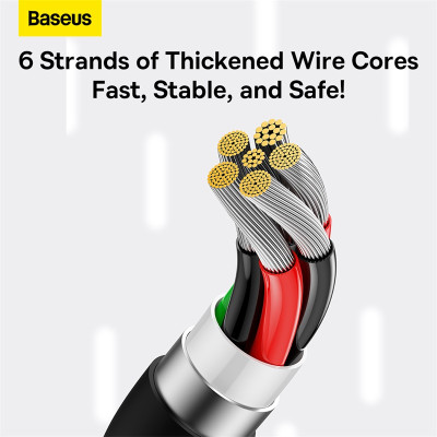 Кабель Baseus Superior Series Fast Charging Data Cable USB to Type-C 100W 1m Cluster Black Кабель Baseus Superior Series Fast Charging Data Cable USB to Type-C 100W 1m Cluster Black