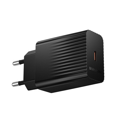 Мережевий зарядний пристрій BOROFONE BAS73A Source single port PD20W charger Black