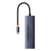 USB-хаб Baseus UltraJoy Series 6-Port HUB Docking Station Space Grey（Type-C to HDMI4K@30Hz*1+USB 3.0*3+PD*1+RJ45*1）