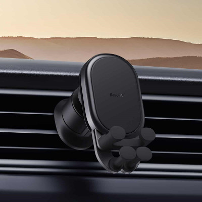 Автотримач для телефона з БЗП Baseus Stable Gravitational Wireless Charging Car Mount Pro 15W (Air Outlet Version) Black Автотримач для телефона з БЗП Baseus Stable Gravitational Wireless Charging Car Mount Pro 15W (Air Outlet Version) Black