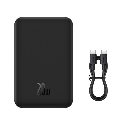 Зовнішній акумулятор Baseus Magnetic Mini Wireless Fast Charge Power Bank 20000mAh 20W Black