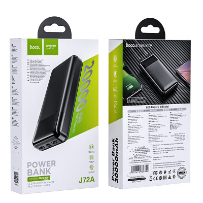 Зовнішній акумулятор HOCO J72A Easy travel power bank(20000mAh) Black