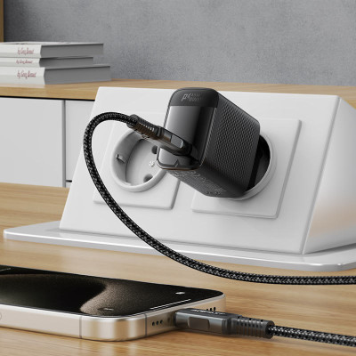 Мережевий зарядний пристрій ACEFAST A112 PD45W GaN single USB-C charger (EU) Black Мережевий зарядний пристрій ACEFAST A112 PD45W GaN single USB-C charger (EU) Black
