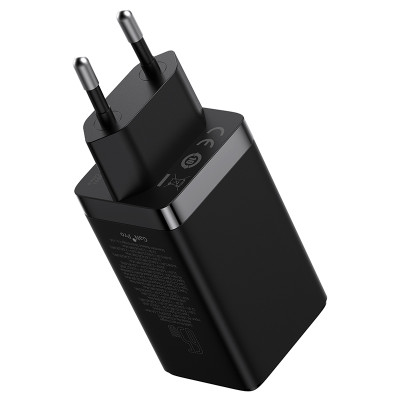 Мережевий зарядний пристрій з кабелем Baseus GaN5 Pro Fast Charger 2C+U 65W EU Black(Baseus Xiaobai charging Cable Type-C to Type-C 100W) Мережевий зарядний пристрій з кабелем Baseus GaN5 Pro Fast Charger 2C+U 65W EU Black(Baseus Xiaobai charging Cable Type-C to Type-C 100W)