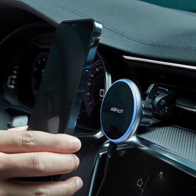 Автотримач для телефона з БЗП ACEFAST D3 magnetic wireless charging car holder Silver