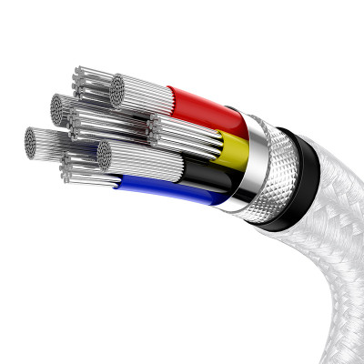Кабель Baseus Cafule Series Metal Data Cable Type-C to Type-C 100W 1m White Кабель Baseus Cafule Series Metal Data Cable Type-C to Type-C 100W 1m White