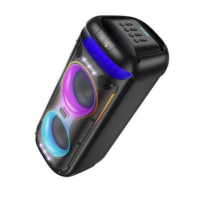 Портативна колонка HOCO HA13 Pro Ramon outdoor BT speaker with two wireless microphones Black