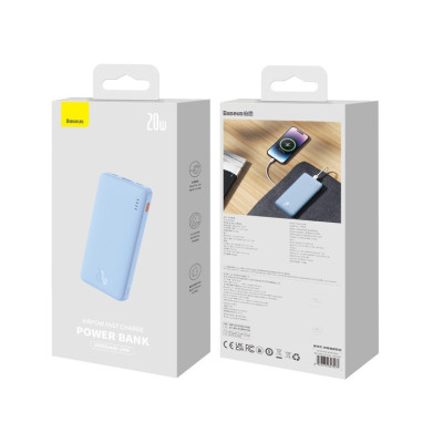 Зовнішній акумулятор Baseus Airpow Fast Charge Power Bank 10000mAh 20W Galaxy Blue