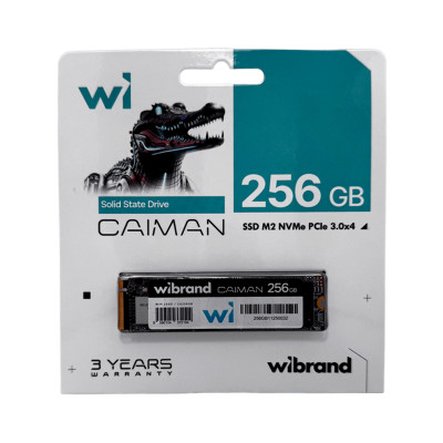 Накопичувач SSD M.2 Wibrand Caiman 256GB NVMe 2280 PCIe 3.0 3D NAND