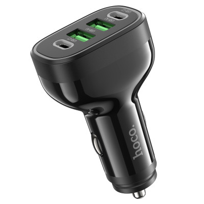 Автомобільний зарядний пристрій HOCO NZ11 Guide PD72W(2C2A) car charger Black Автомобільний зарядний пристрій HOCO NZ11 Guide PD72W(2C2A) car charger Black